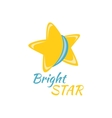 bright star icon sign logo badge vector image