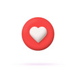 heart favorite 3d icon vector image