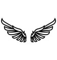 bird wings design element for logo label sign vector image vector image