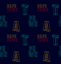 Cape town seamless pattern Royalty Free Vector Image