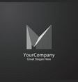 letter m logo design concept for corporate vector image