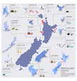 dot and flag map of new zealand infographic design vector image