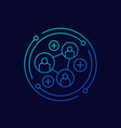 referrals line icon for web vector image vector image