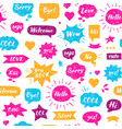 seamless hand drawn pattern speech bubbles vector image vector image