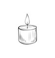 burning candle coloring book vector image