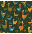 funny hen seamless background vector image vector image