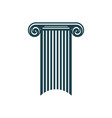 ancient column and greek pillar icon or symbol vector image
