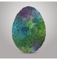 doodles ornament easter egg background vector image