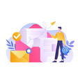 man with email vector image