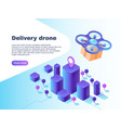 modern futuristic delivery system with unmanned vector image