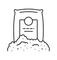quartz sand mining for glass production line icon vector image