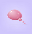 3d plastic speech bubble realistic cartoon glossy vector image vector image