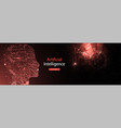 artificial intelligence concept creative brain vector image vector image
