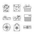 collection of gift box icons vector image
