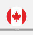 canada round circle flag vector image