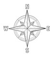 compass rose with cardinal points hand drawn vector image