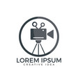 film or movie camera logo design vector image