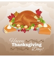 turkey and pumpkin cake for thanksgiving day vector image