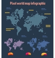dotted world map vector image