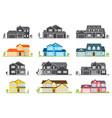 flat icon suburban american house vector image