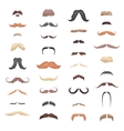 huge collection mustache retro curly set vector image vector image