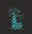 maiden tower istanbul vector image vector image