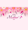 mother s day greeting card with beautiful blossom vector image