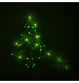 abstract christmas tree made from light lines vector image
