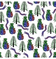 christmas seamless background vector image vector image