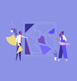 coworking and business partnership concept vector image vector image