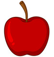 One red apple on white background Royalty Free Vector Image