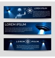 space banners with alien and spaceship vector image vector image