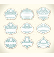vintage pastel stickers set with floral ornaments vector image vector image