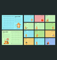 horizontal calendar or planner 2022 with tigers vector image vector image