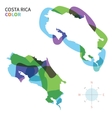 abstract color map of costa rica vector image