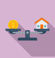 money house mortgage icon flat style vector image