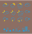 set of weather icons season vector image