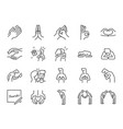 thank you icon set vector image