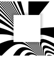black and white abstract striped background vector image