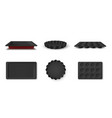 collection baking dish front and top view vector image