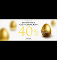 happy easter sale banner poster holiday cover vector image