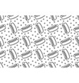 hot dog seamless pattern on white background vector image
