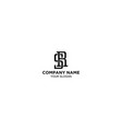 simple sr logo design vector image