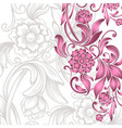 card with floral pattern vector image