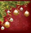 christmas baubles vector image