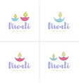 happy diwali text design vector image