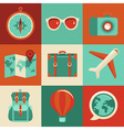 icons and concepts in flat style - travel vaca vector image