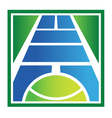 tennis court logo vector image