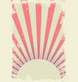 grunge vintage background with sunbeams vector image