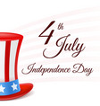 4th july with usa flag independence day banner vector image